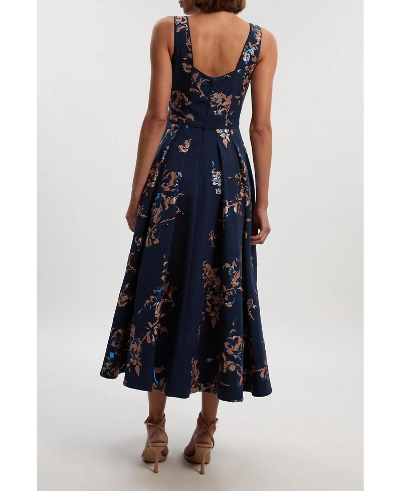 Karen Millen Women's Satin Sequin Prom Dress