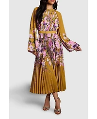 Coast Women's Floral Pleated Georgette Midi Dress