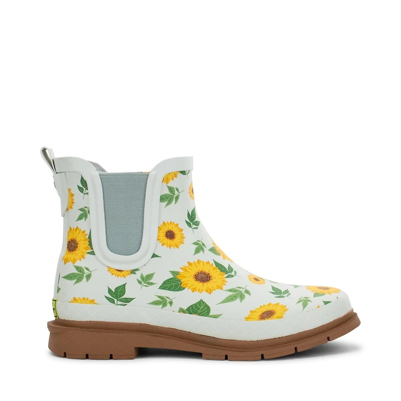 Western Chief Women's Sunflower Check Chelsea Rain Boot