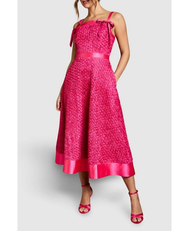 Coast Women's 3D Flower Strappy Midi Dress