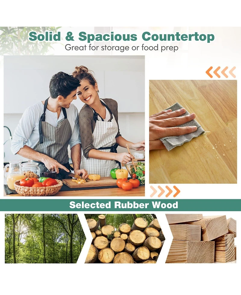 Volenca Kitchen Island Storage Trolley with Drawer and Towel Rack, Rolling Cart