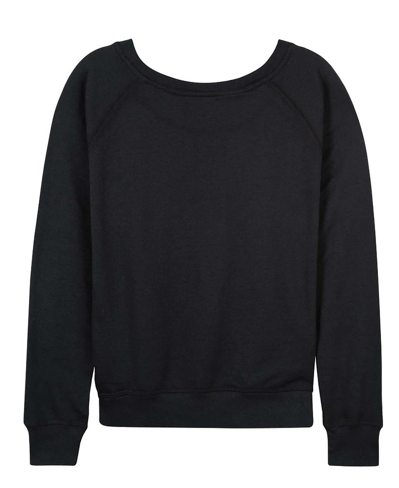 Hybrid Apparel Women's Instant Message Black Teacher Magic French Terry Long Sleeve T-shirt