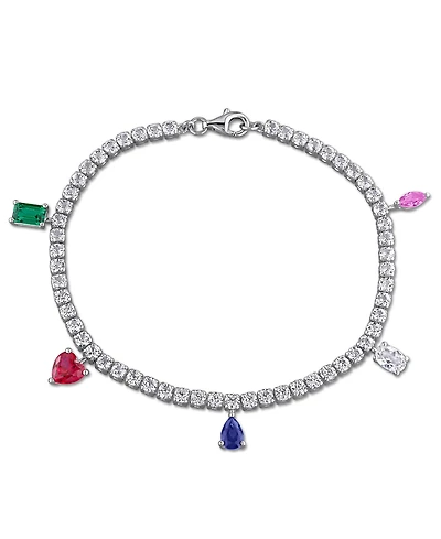 Macy's Multi Created Gemstone (9-7/8 ct. t.w.) Bracelet in Sterling Silver