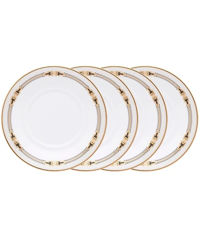 Noritake Empire Gold-Tone Saucers, Set of 4
