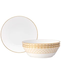Noritake Trocadero Gold-Tone Soup Bowls, Set of 4