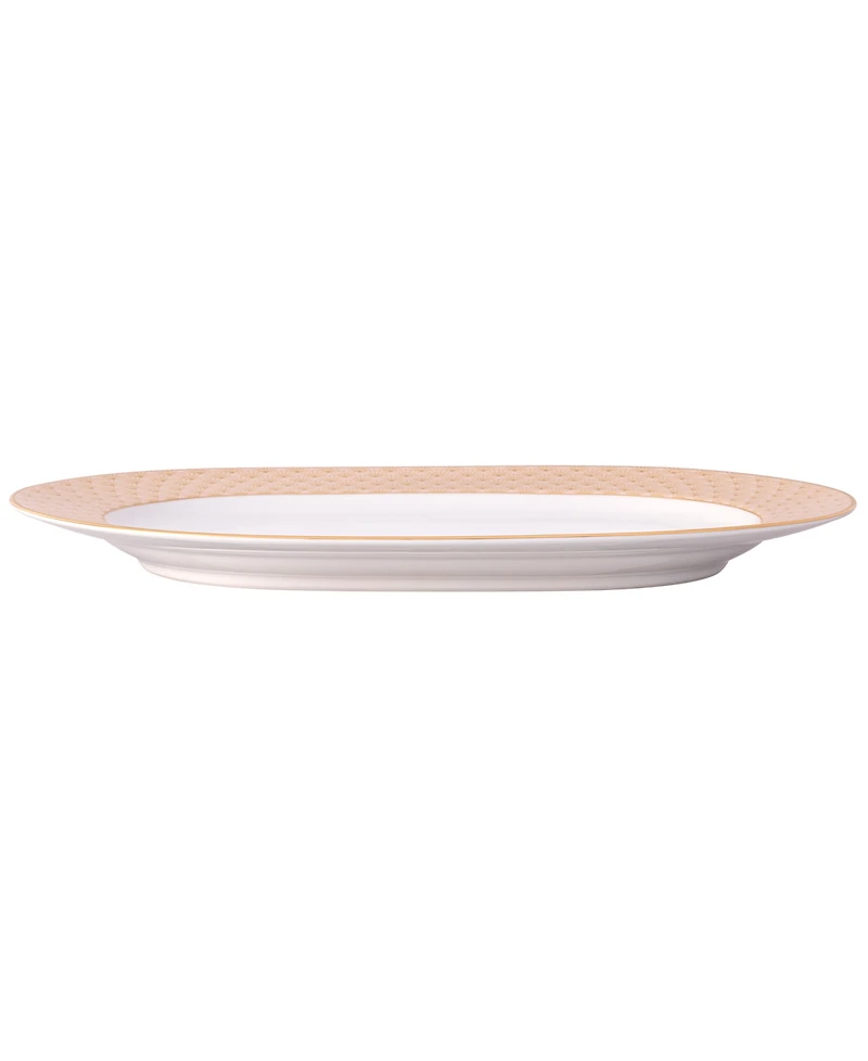 Noritake Trocadero 14" Gold-Tone Oval Platter