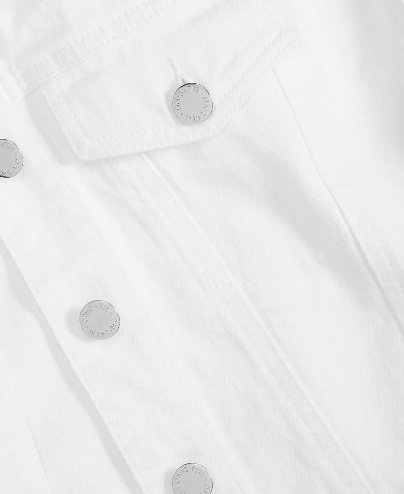 On 34th Women's Cropped Denim Trucker Jacket, Macy's Exclusive