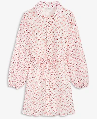 On 34th Women's Cherry Print Tie-Belt Button-Front Dress, Macy's Exclusive