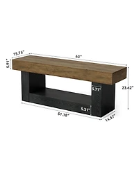 Tribesigns Tv Stand for Tvs Up to 70 Inches, 63 Inches Media TV Console, Entertainment Center with U-Shaped Pedestal & Open Storage Shelf