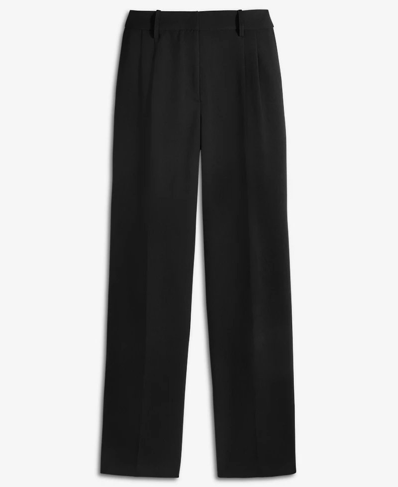 On 34th Women's High-Rise Polished Crepe Pleated Wide-Leg Pants, Macy's Exclusive