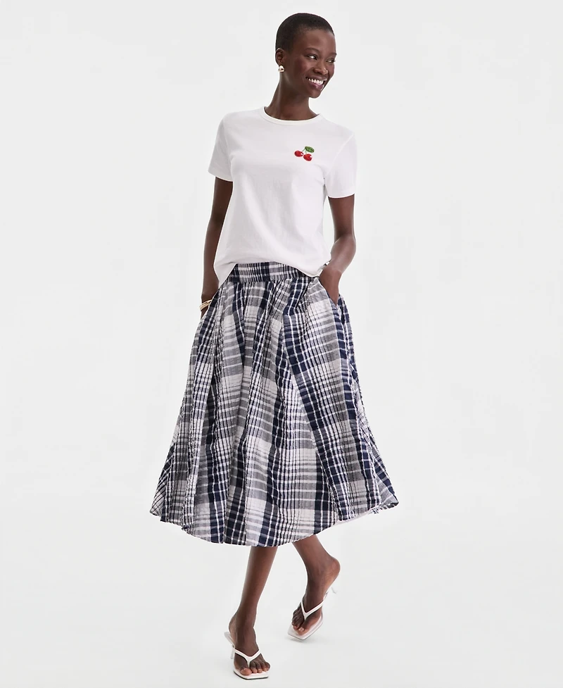 On 34th Women's Beaded Cherry Everyday T-Shirt, Macy's Exclusive