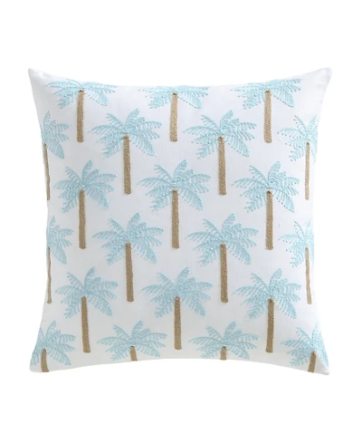 Levtex Home Boracay Stripe Crewel Stitch Decorative Pillow, 18" x 18"