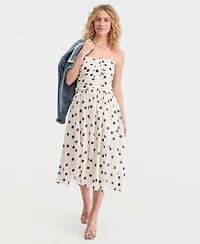 On 34th Women's Dot-Print Sweetheart-Neck Midi Dress, Macy's Exclusive