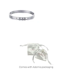 Adornia Tarnish Resistant Silver Sliding Stones Cuff Bracelet