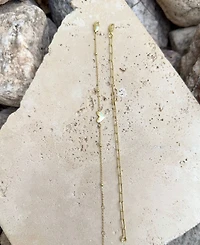 Adornia Gold Chain and Heart Bracelet Set