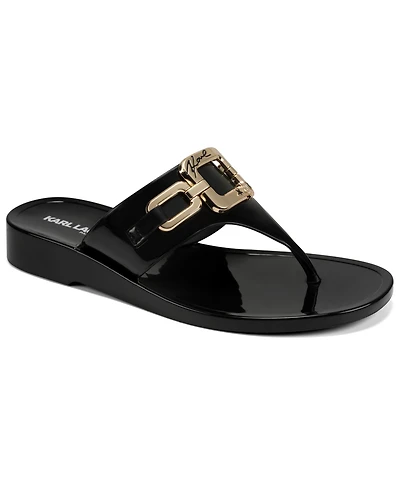 Karl Lagerfeld Paris Women's Vardice Slip-On Flat Thong Sandals
