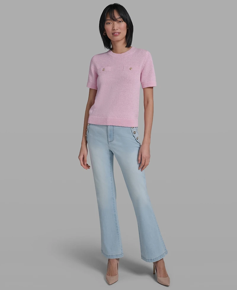 Karl Lagerfeld Paris Petite Crewneck Sweater