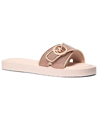 Michael Kors Women's Open Toe Mk Pool Slides Sandals