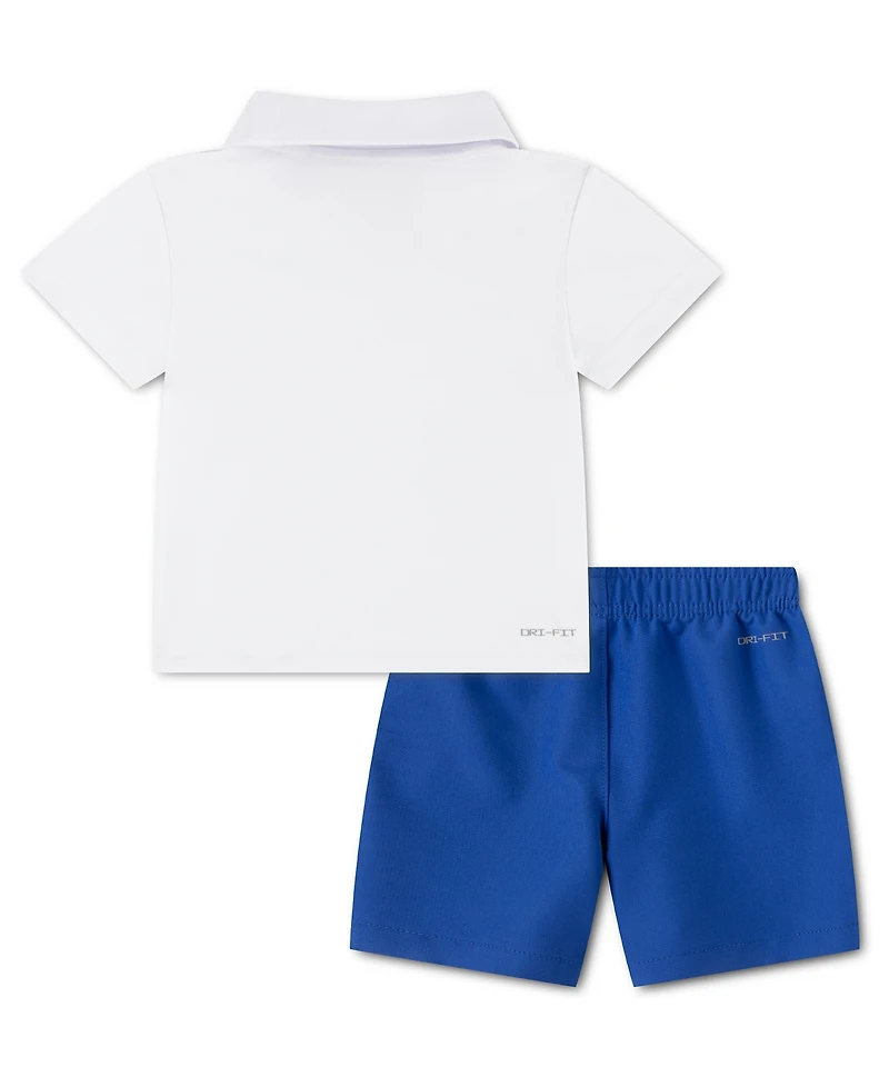 Nike Baby Boys' Short-Sleeve Polo Shirt and Woven Shorts, 2-Piece Set