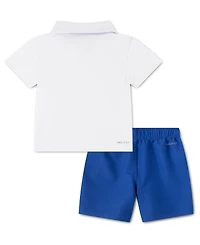 Nike Baby Boys' Short-Sleeve Polo Shirt and Woven Shorts, 2-Piece Set