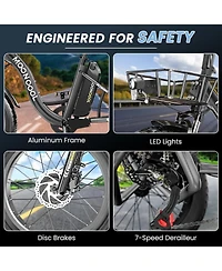 Mooncool TK1 Fat Tire 500W All-Terrain Electric Tricycle for Adults, 20" x 4.0" Wheel