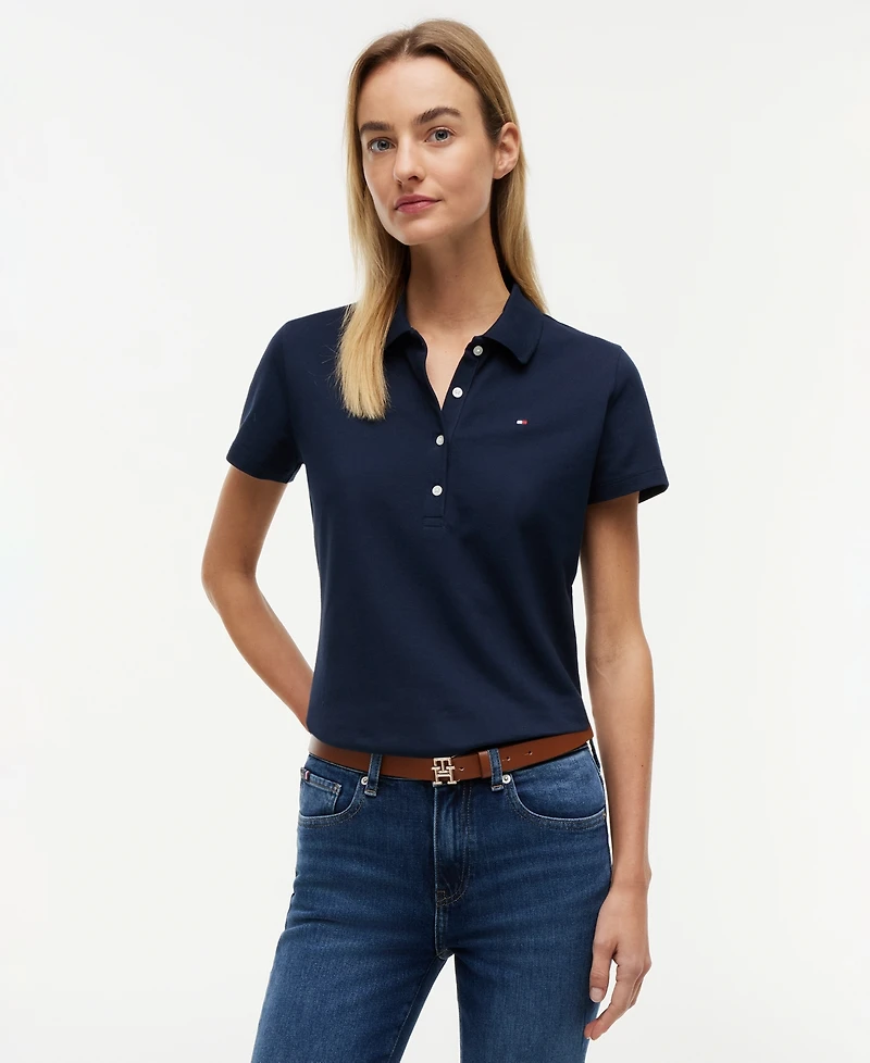 Tommy Hilfiger Women's Classic Pique Short-Sleeve Polo T-Shirt