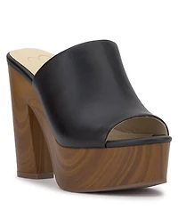 Jessica Simpson Women's Shelbie Block Heel Platform Mules