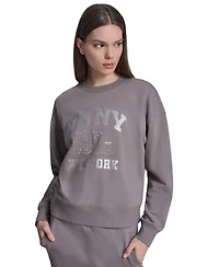 Dkny Sport Women's Crew Neck Pull-On Sweatshirt