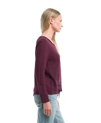 Wilt Clothing Women's U Neck Button Placket Tee