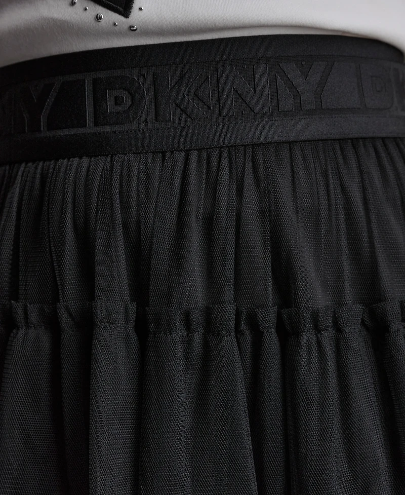 Dkny Women's Pull-On Mesh Tulle Mini Skirt