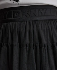 Dkny Women's Pull-On Mesh Tulle Mini Skirt