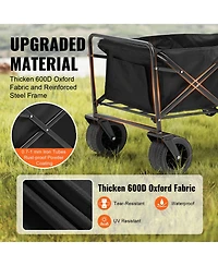 All-Terrain Folding Wagon with 5-inch Wheels & Compact Storage