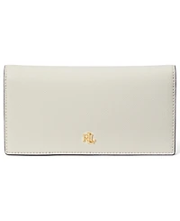 Lauren Ralph Crosshatch Leather Slim Snapped-Closure Wallet