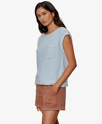 Sanctuary Petite Crew Neck Pull-On Sweater