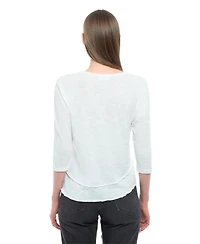 Wilt Clothing Women's 3/4 Sleeve Mock Layer Tee