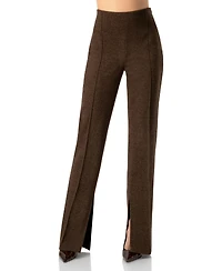 Ivonne Women's Straight-Leg Trousers with Side Slits