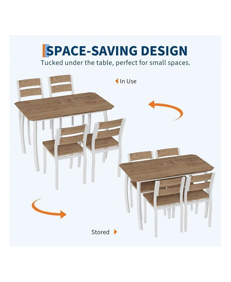 Gaomon Kitchen Table Dining Table Set For 4 5 Piece Metal Frame Kitchen Table And Chair Set for Dining Room