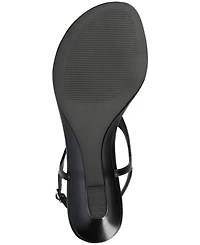 Journee Collection Women's Kathryn Ankle Strap Low Wedge Sandals