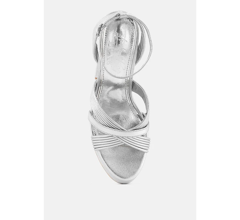 splendid crisscross straps high heel sandals