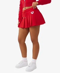 True Religion Women's Pleated Mini Skort
