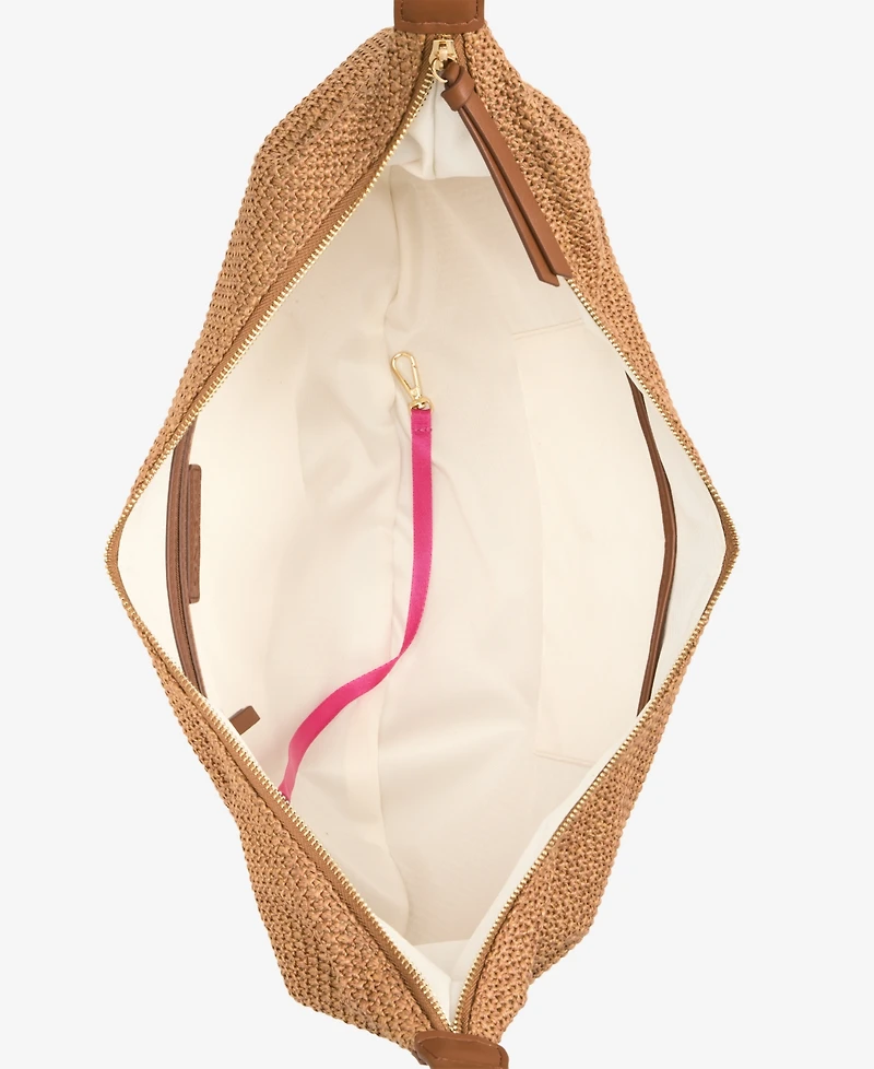 On 34th Joenii Extra-Large Straw Hobo Bag, Macy's Exclusive