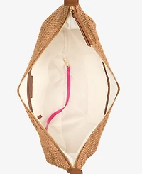 On 34th Joenii Extra-Large Straw Hobo Bag, Macy's Exclusive
