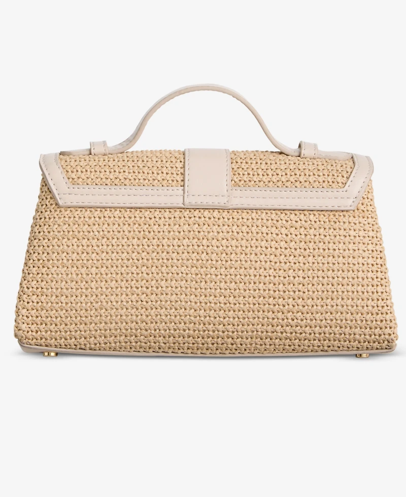 On 34th Kristt Straw Small Satchel Bag, Macy's Exclusive
