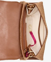 On 34th Kristt Straw Small Satchel Bag, Macy's Exclusive