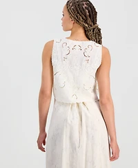 Lucky Brand Juniors' Festival Lacey Fly Away Cotton Top