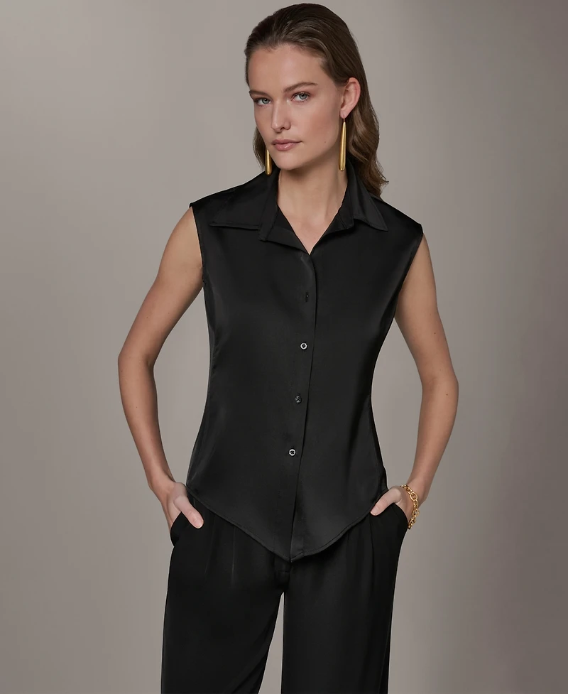 Donna Karan New York Petite Button-Front Shirt