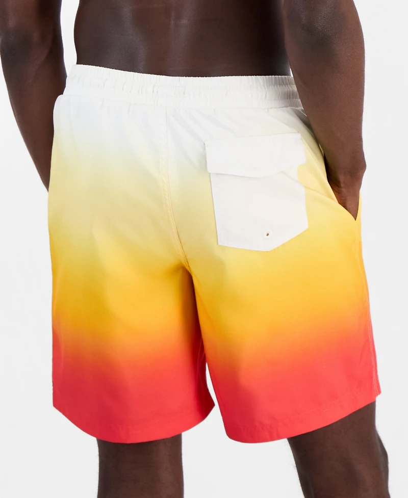 Club Room Men's Kenji Ombre Swim Trunks, Created for Macy's