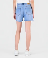 Gogo Jeans Juniors' Embroidered Bows Denim Shorts
