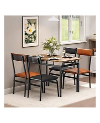 Gaomon Kitchen Table 5 Piece Dining Table Set For 4 Kitchen Table and Chairs Set for Dining Room