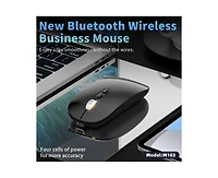 Risokeys Tri-Mode Wireless Bluetooth Mouse: Silent,1-Click Desktop,3-Speed Dpi for Office/Study